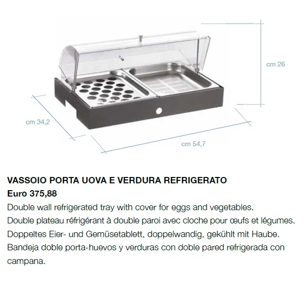 Pinti Refrigerated Egg and Vegetable Tray art.F1802830